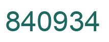 Número 840934 imagen verde