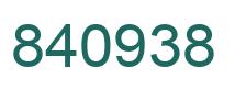 Number 840938 green image