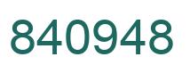 Número 840948 imagen verde