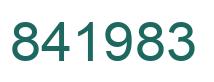 Number 841983 green image