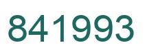 Number 841993 green image