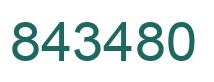 Number 843480 green image