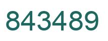 Number 843489 green image