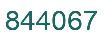 Number 844067 green image