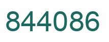 Number 844086 green image