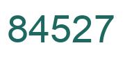 Number 84527 green image
