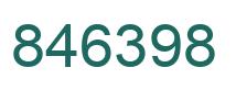 Number 846398 green image