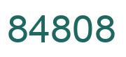 Number 84808 green image