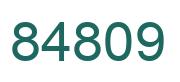 Number 84809 green image