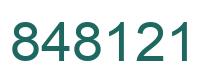 Number 848121 green image