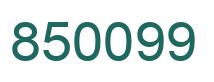Number 850099 green image