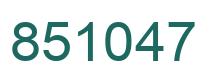 Número 851047 imagen verde
