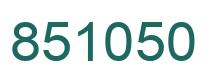 Número 851050 imagen verde