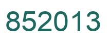 Number 852013 green image