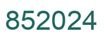 Number 852024 green image