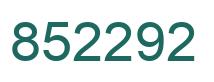 Number 852292 green image