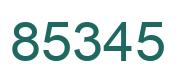 Number 85345 green image