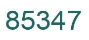 Number 85347 green image
