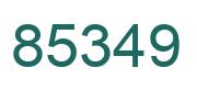 Number 85349 green image