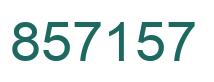 Number 857157 green image