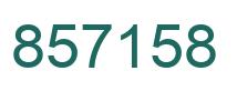 Number 857158 green image