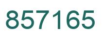 Number 857165 green image