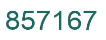 Number 857167 green image
