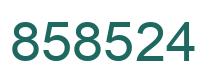 Number 858524 green image