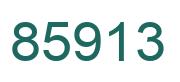Number 85913 green image
