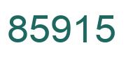 Number 85915 green image