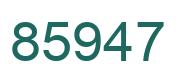 Número 85947 imagen verde