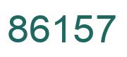 Number 86157 green image