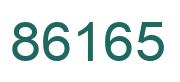 Number 86165 green image