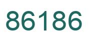 Number 86186 green image