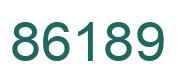 Número 86189 imagen verde