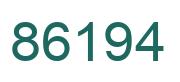 Number 86194 green image