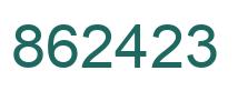 Number 862423 green image