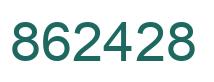 Number 862428 green image