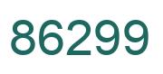 Number 86299 green image