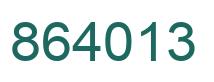 Number 864013 green image