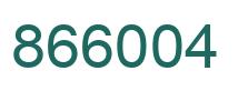 Number 866004 green image