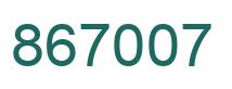 Number 867007 green image