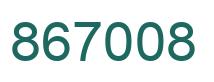 Number 867008 green image
