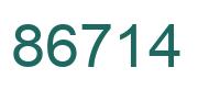 Number 86714 green image