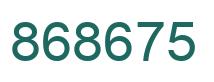 Number 868675 green image