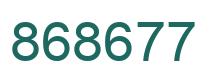 Number 868677 green image