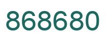 Number 868680 green image
