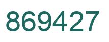 Number 869427 green image