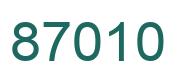 Number 87010 green image