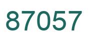 Number 87057 green image